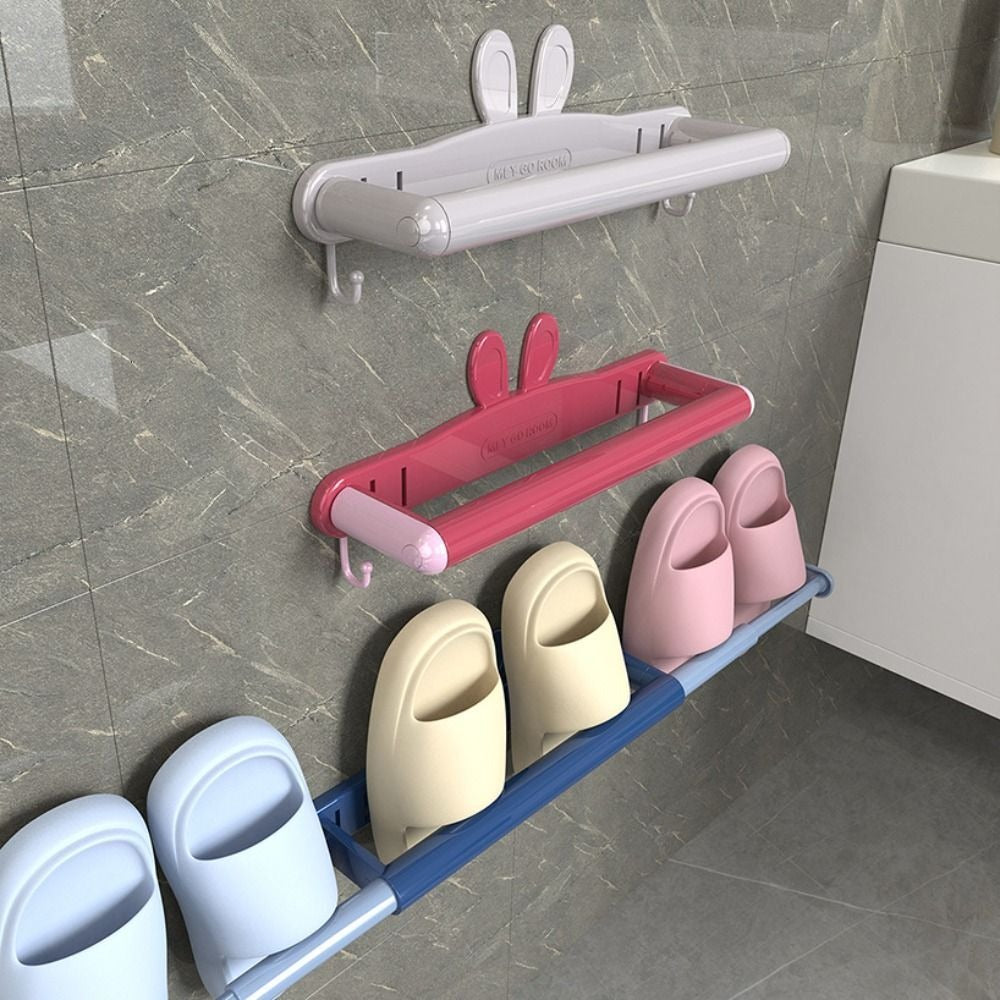 Rabbit Ear Shoes Shelf Wall Mount Towel Storage Shelf Slippers Storage Rack