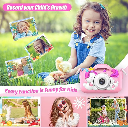 Upgrade Unicorn Kids Camera, Christmas Birthday Gifts for Girls Boys Age 3-12